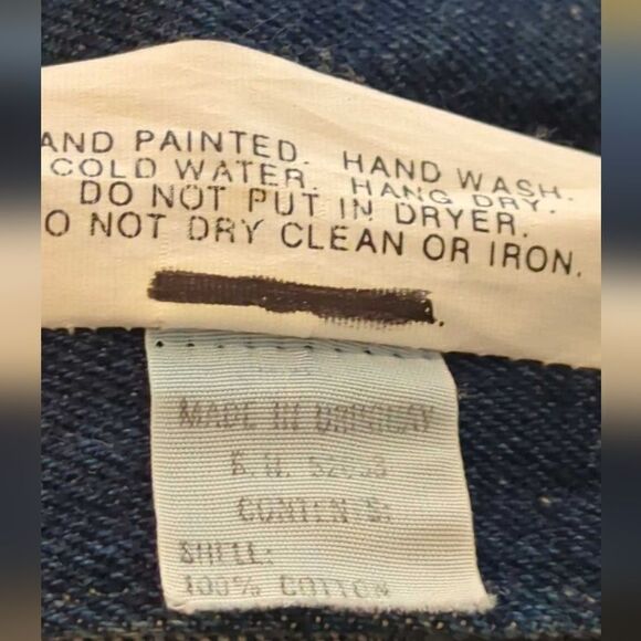 Vintage 80s Hand painted denim jacket - Picture 10 of 12